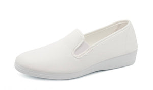 Moccasins with small wedge, WHITE, model 2000